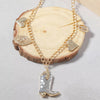 18K Gold-Plated Boots Charm Necklace test