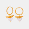 18K Gold-Plated Bead Dangle Earrings test