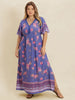 Plus Size Printed V-Neck Flutter Sleeve Dress test