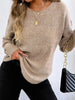 Textured Knit Relaxed Fit Round Neck Sweater test