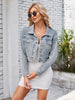 Pocketed Button Up Dropped Shoulder Denim Jacket test