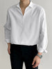 Men's Full Size Collared Neck Long Sleeve Shirt Plus Size test