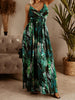 Smocked Printed Surplice Maxi Cami Dress test