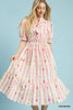 Umgee Vibrant Ruffle Smocked Midi Dress test