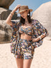 Printed Bra, Cover-Up and Shorts Set test