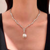Zircon Pearl Pendant Necklace test