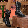Round Toe Block Heels Boots test