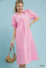 Umgee Striped Puff Sleeve Midi Dress test