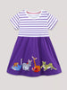 Children's Striped & Animal Embroidered Dress test