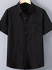 Men's Plus Size Textured Button Up Short-Sleeve Shirt test