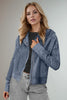 Waffle-Knit Zip Up Long Sleeve Hooded Jacket test