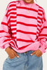 Striped Round Neck Dropped Shoulder Sweater test