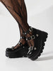 Platform Mary Jane Shoes with Triple Buckle Straps test