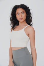 I Am Confident White Cropped Tank