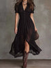 Button-Down Midi Dress with Lace Trim test