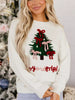 Christmas Tree Bow Drop Shoulder Knit Sweater test