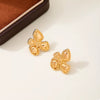 18K Gold-Plated Alloy Flower Stud Earrings test