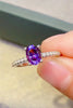 1 Carat Purple Moissanite 4-Prong Ring test