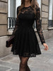 Elegant Lace Long Sleeve Mini Dress test