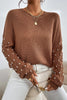 Pearl Detail Round Neck Long Sleeve Sweater test
