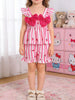 Children's Bow Ruffled Striped Top and Shorts Set test