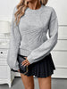 Flower Round Neck Long Sleeve Sweater test