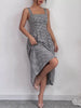 Square Neck Gingham Midi Dress test