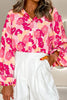 Printed Button Up Long Sleeve Blouse test