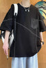 Men's Plus Size Contrast Stitching Oversized Round Neck T-Shirt test