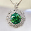 10 Carat Moissanite 925 Sterling Silver Pendant Necklace test