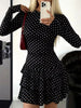 Long Sleeve Ruffled Hem Mini Dress test