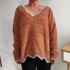 V-Neck Drop Shoulder Long Sleeve Sweater test