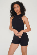 I am Limitless Zipper Bodysuit in Black