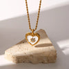 18K Gold-Plated Zircon Heart Necklace test