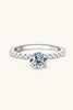 Moissanite Platinum-Plated Side Stone Ring test