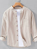 Men's Plus Size Button Up Long Sleeve Shirt test