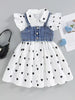 Children's Heart Print Dress & Denim Cami Set test