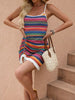 Boho Geometric Print Ruched Drawstring Mini Dress test