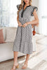 Striped Ruffle Sleeve Tiered Midi Dress test