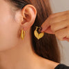 Titanium Steel Leaf Shape Earrings test