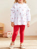 Children's Cherry Print Ruffle Sleeve Top and Leggings Set test
