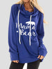 Drawstring Letter Graphic Long Sleeve Hoodie test