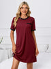 Contrast Trim Round Neck Mini Dress test