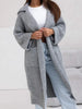 Pocketed Collared Neck Dropped Shoulder Cardigan test