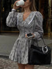 Floral Print Puff Sleeve Button-Down Mini Dress test