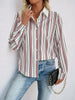 Perfee Contrast Striped Collared Neck Long Sleeve Shirt test