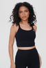 I Am Confident Black Cropped Tank test