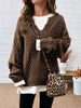 Full Size Cable Knit Dropped Shoulder Sweater Plus Size test