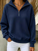 Full Size Waffle Knit Quarter-Zip Sweatshirt Plus Size test