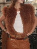 Faux Fur Open Front Vest Coat test
